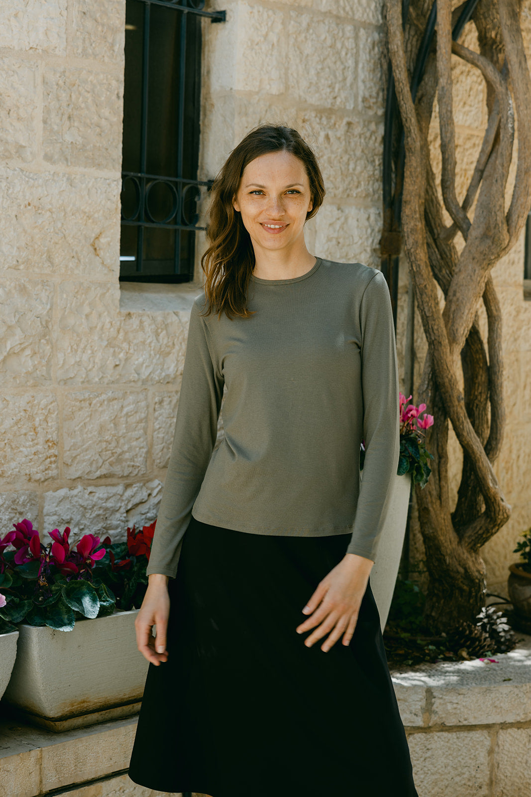 Olive Classic Top