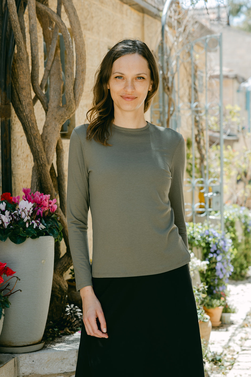 Olive Classic Top