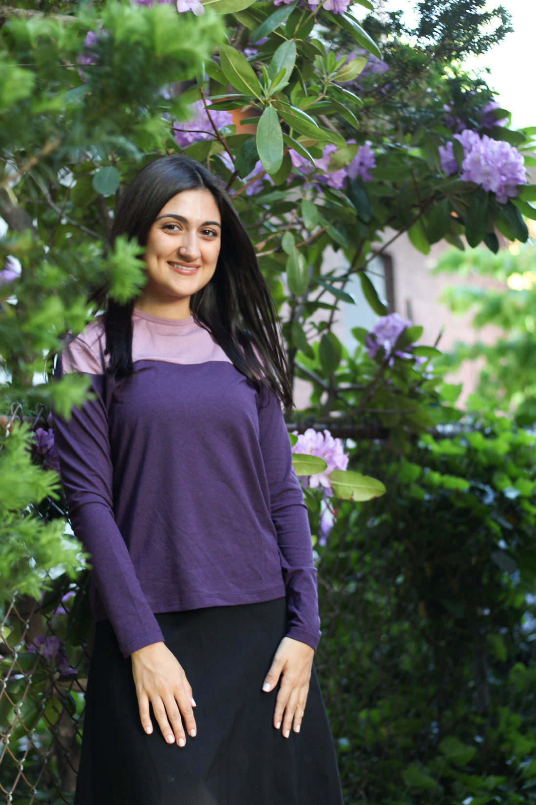 Plum/Lavender Colorblock Top