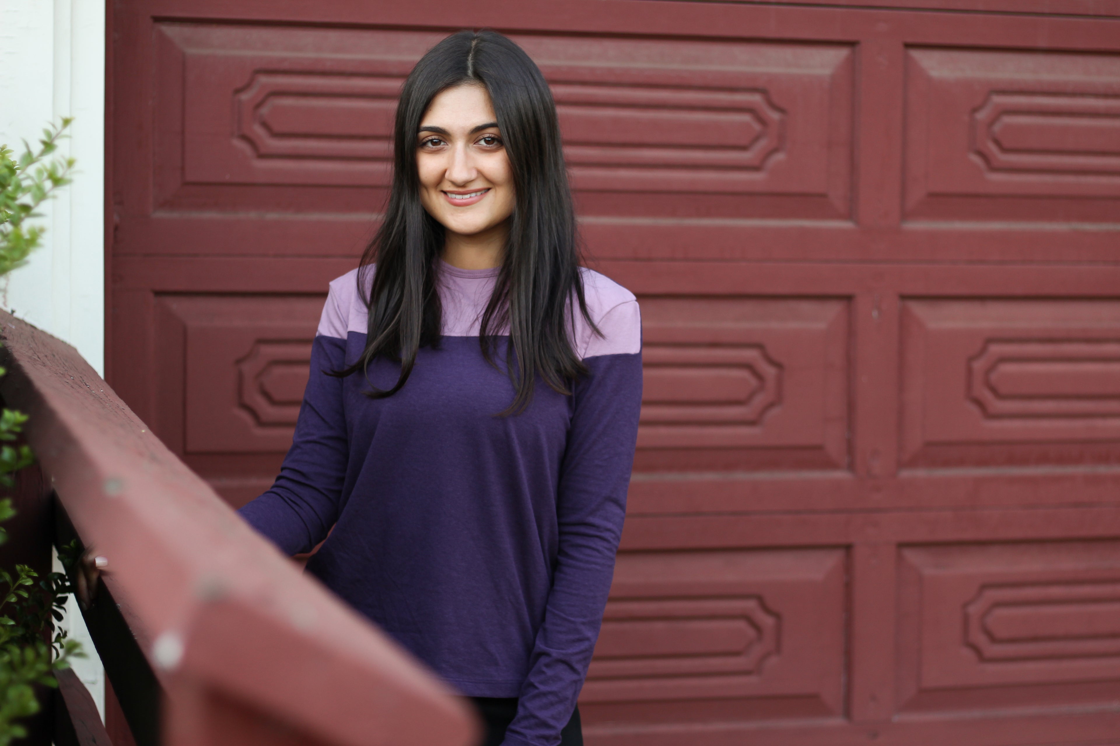Plum/Lavender Colorblock Top
