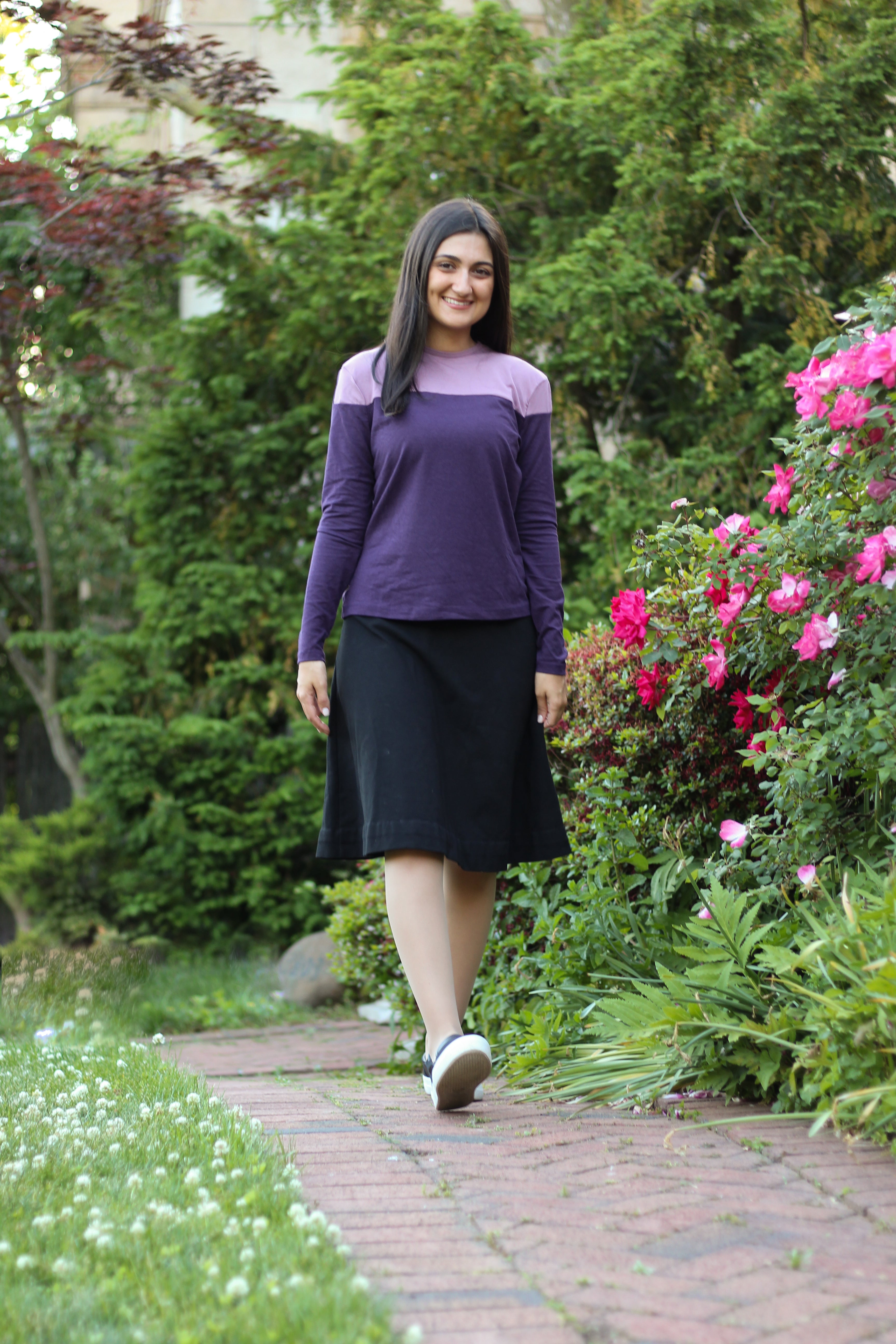 Plum/Lavender Colorblock Top