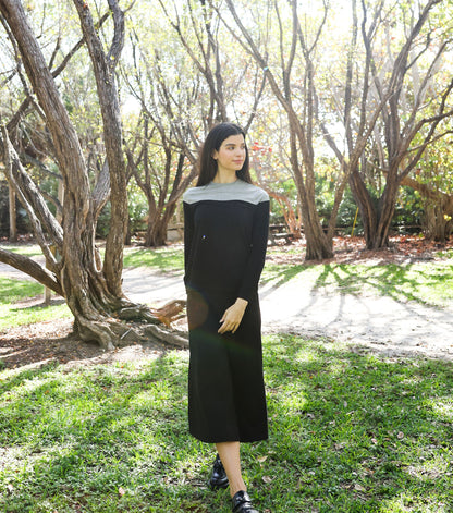 Black/Heather Grey Colorblock Top